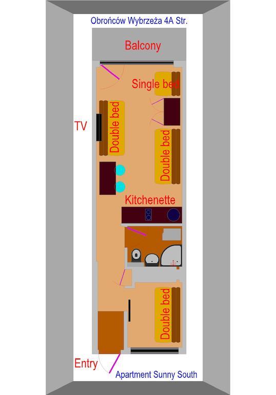 Apartament Sloneczne Poludnie Гданьск Номер фото